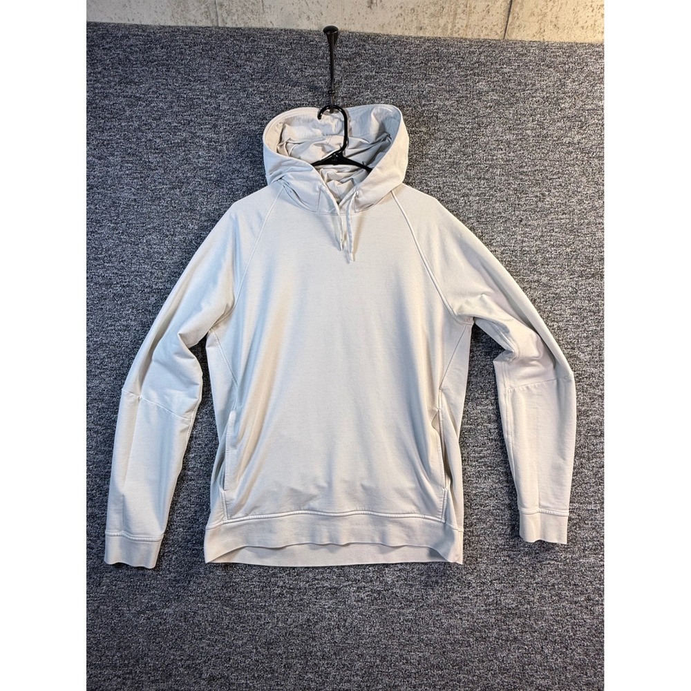 Lululemon City Sweat Pullover Hoodie Mens Bone Beige French Terry Sweatshirt
